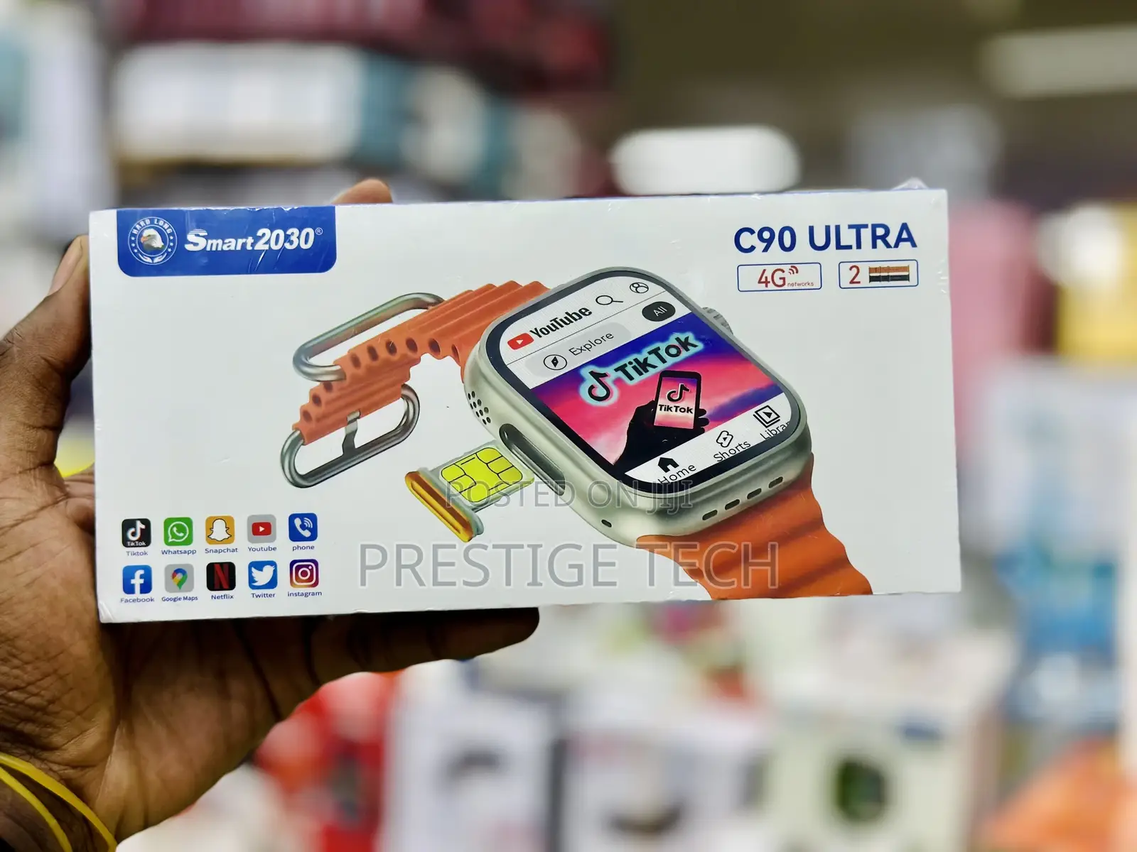 Smart 2030 C90 Ultra Smartwatch 64GB With 4G Simcard 2straps