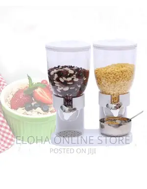 New Double Size Dry Food Cereal Dispenser