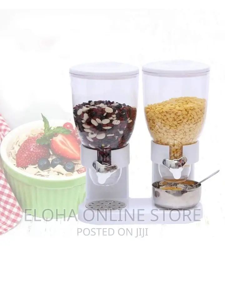 New Double Size Dry Food Cereal Dispenser