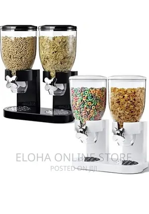 New Double Size Dry Food Cereal Dispenser