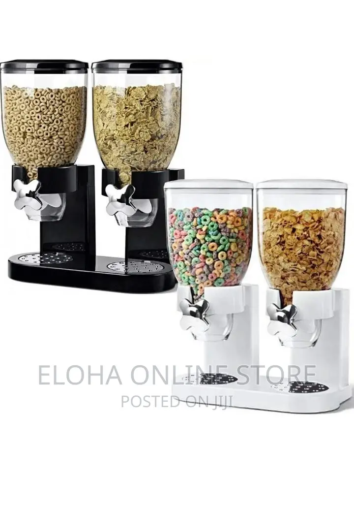 New Double Size Dry Food Cereal Dispenser