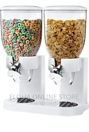 New Double Size Dry Food Cereal Dispenser