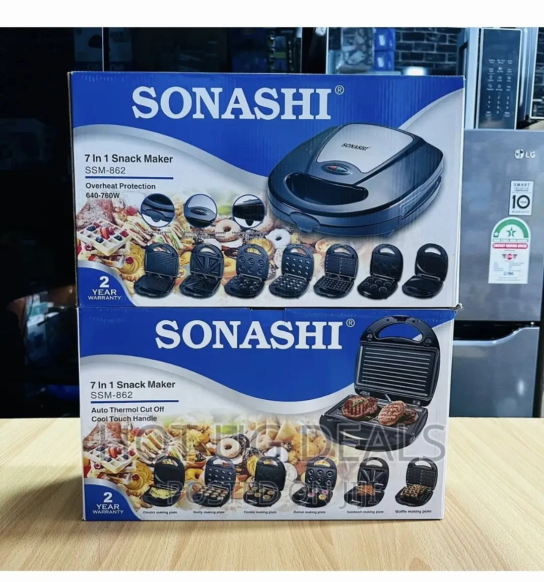 Sonashi 7 In 1snacks Maker Grill Sandwich Donuts Omellete
