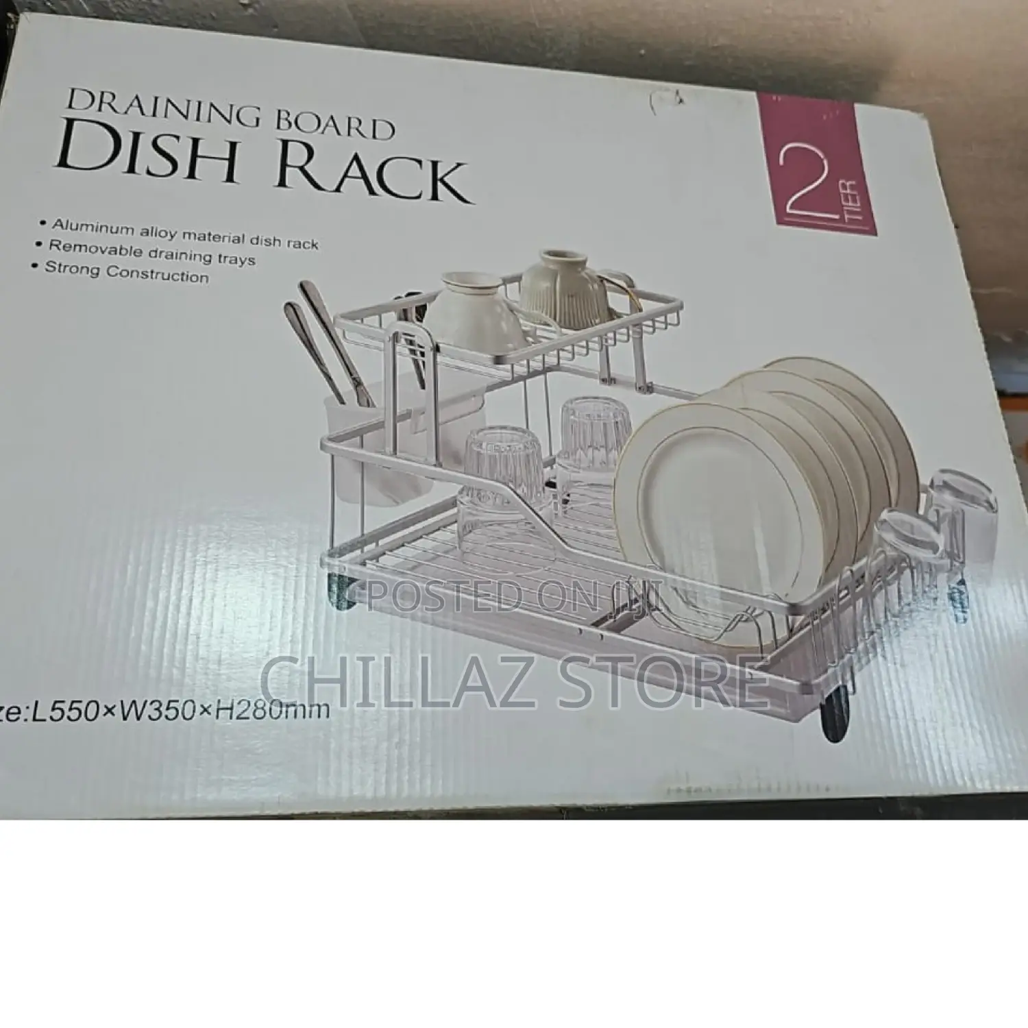 2 Layer Stainless Steel Dish Drying Rack.