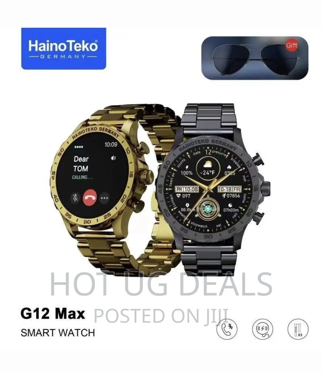 Haino Teko G12 Max Smart Watch - Black