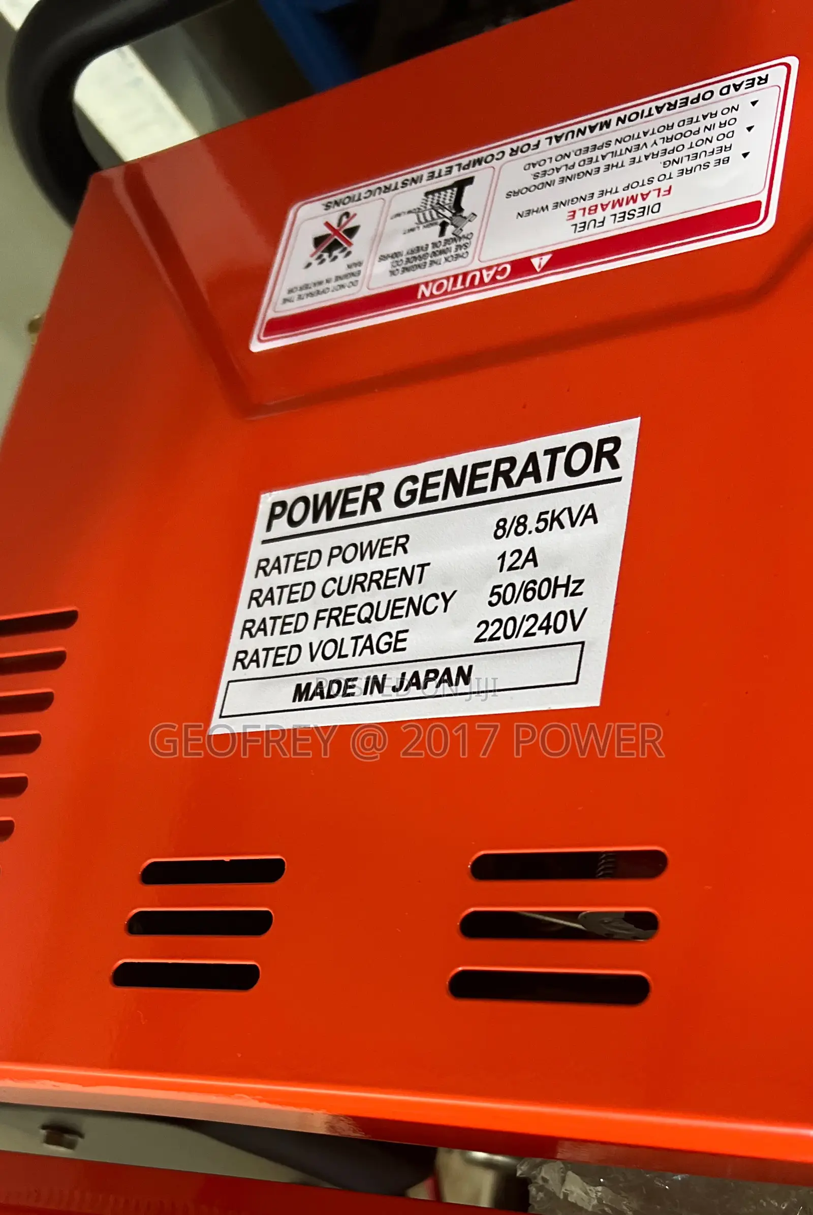 Honda Powered by Kama 8.5kva Diesel Generator Japan