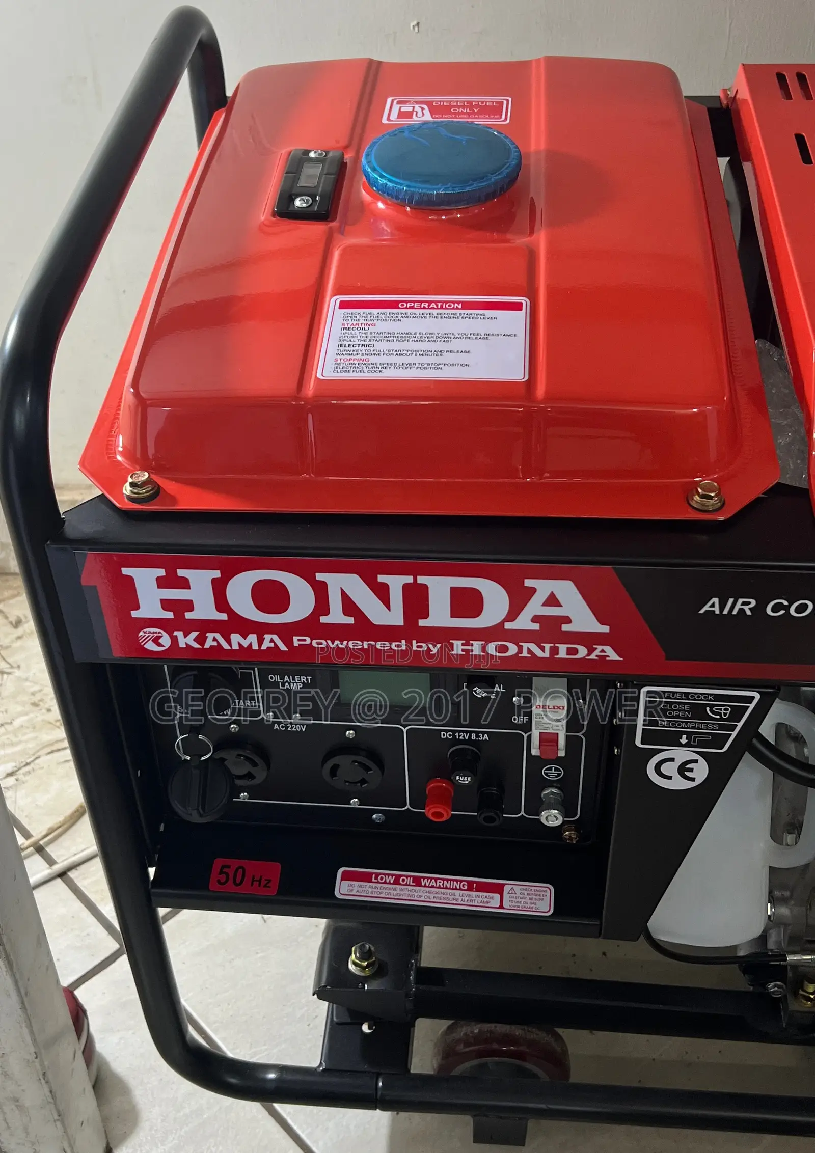 Honda Powered by Kama 8.5kva Diesel Generator Japan