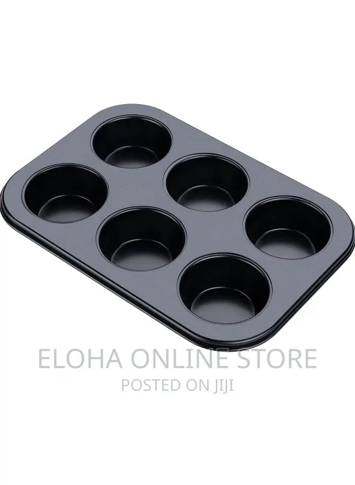 Nonstick Aluminum Cupcake Pan Tray (6cup Cavities)