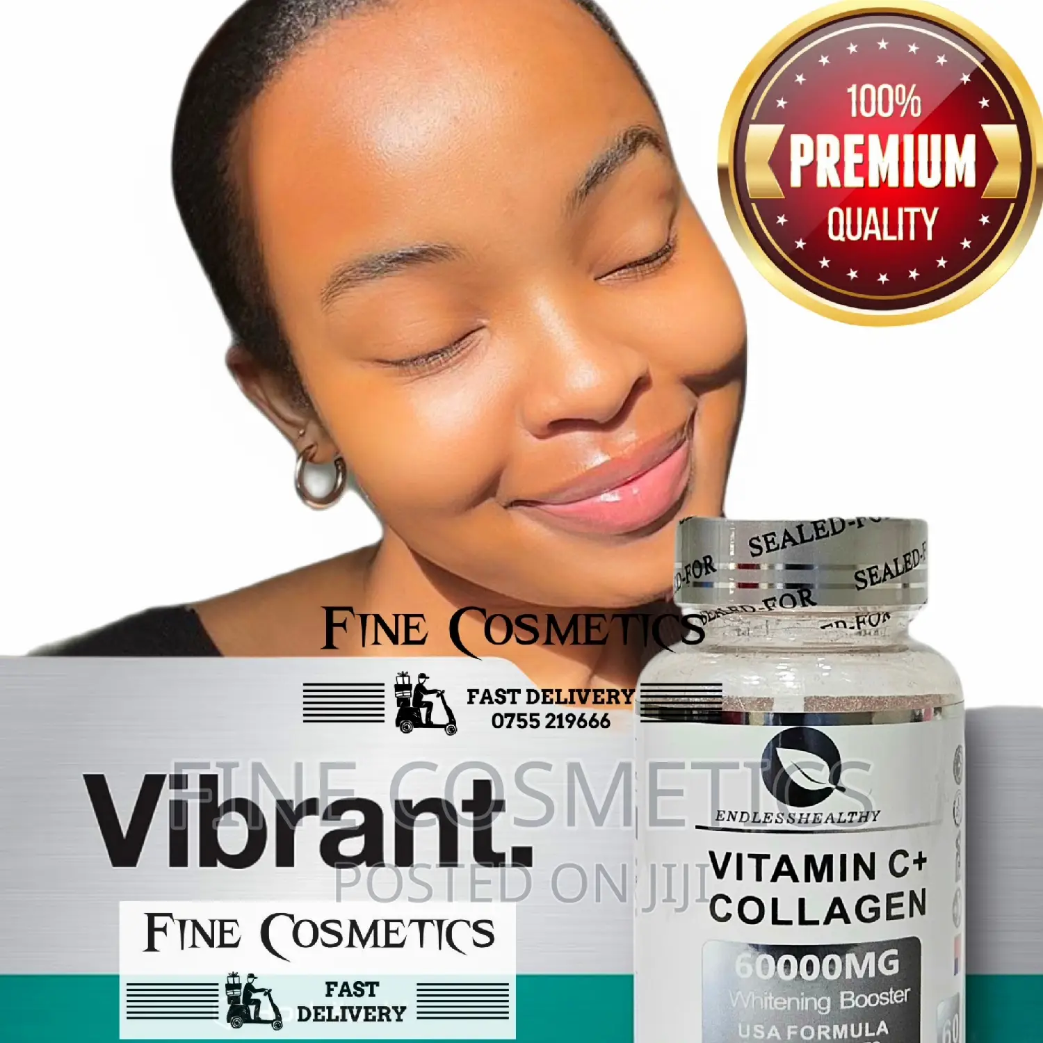 Collagen and Vitamin C 60000MG Skin Whitening Booster Tablet