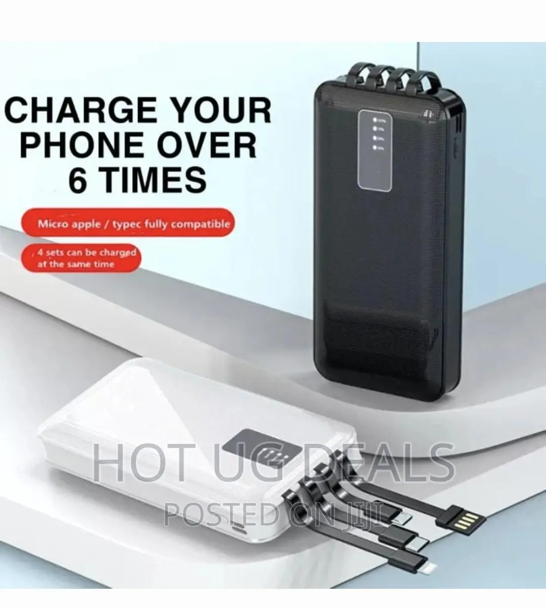 Premium 20000mah Fast Charging Power Bank With Cables