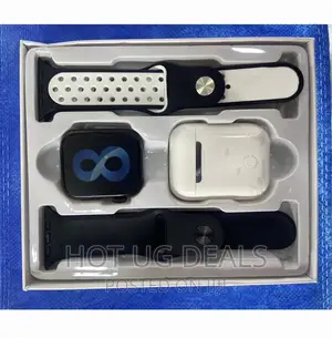 Smart W26 Smart Watch With Ear Pods - White, Black