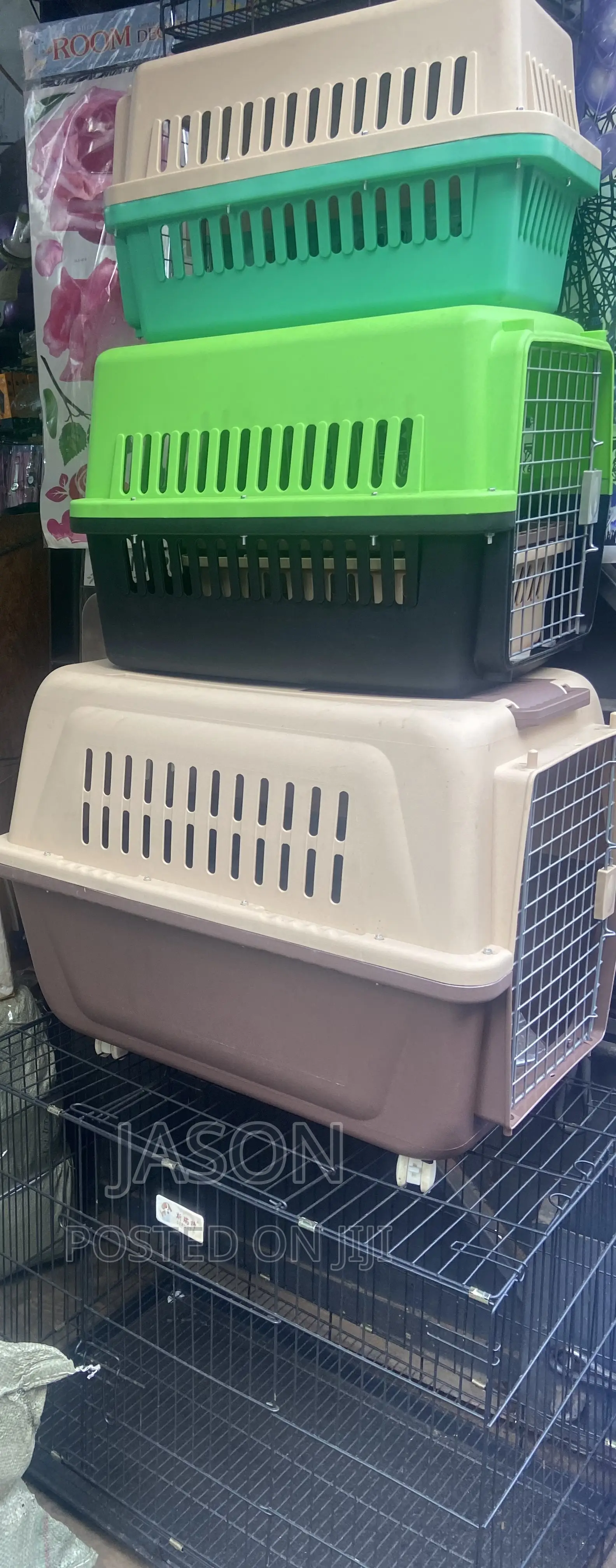 Plastic and Metallic Imported Pet Crates and Cages