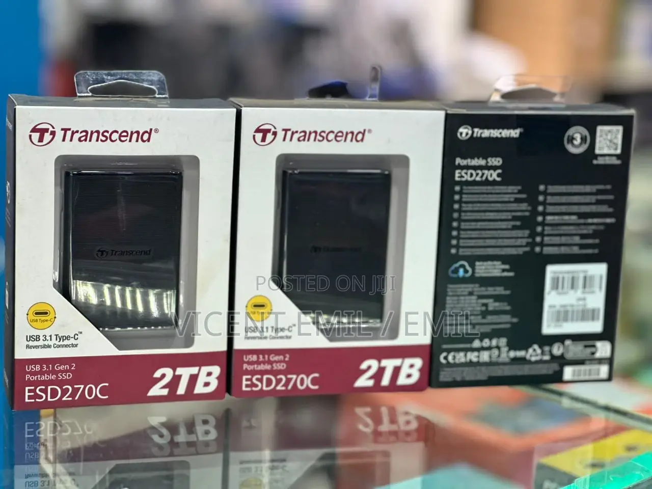 2tb Transcend Portable SSD External USB 3.1 Type C