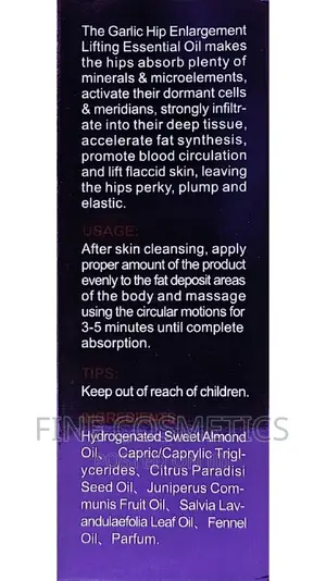 Garlic Hip Butt Enlargement Lifting Essential Oil Big Ass