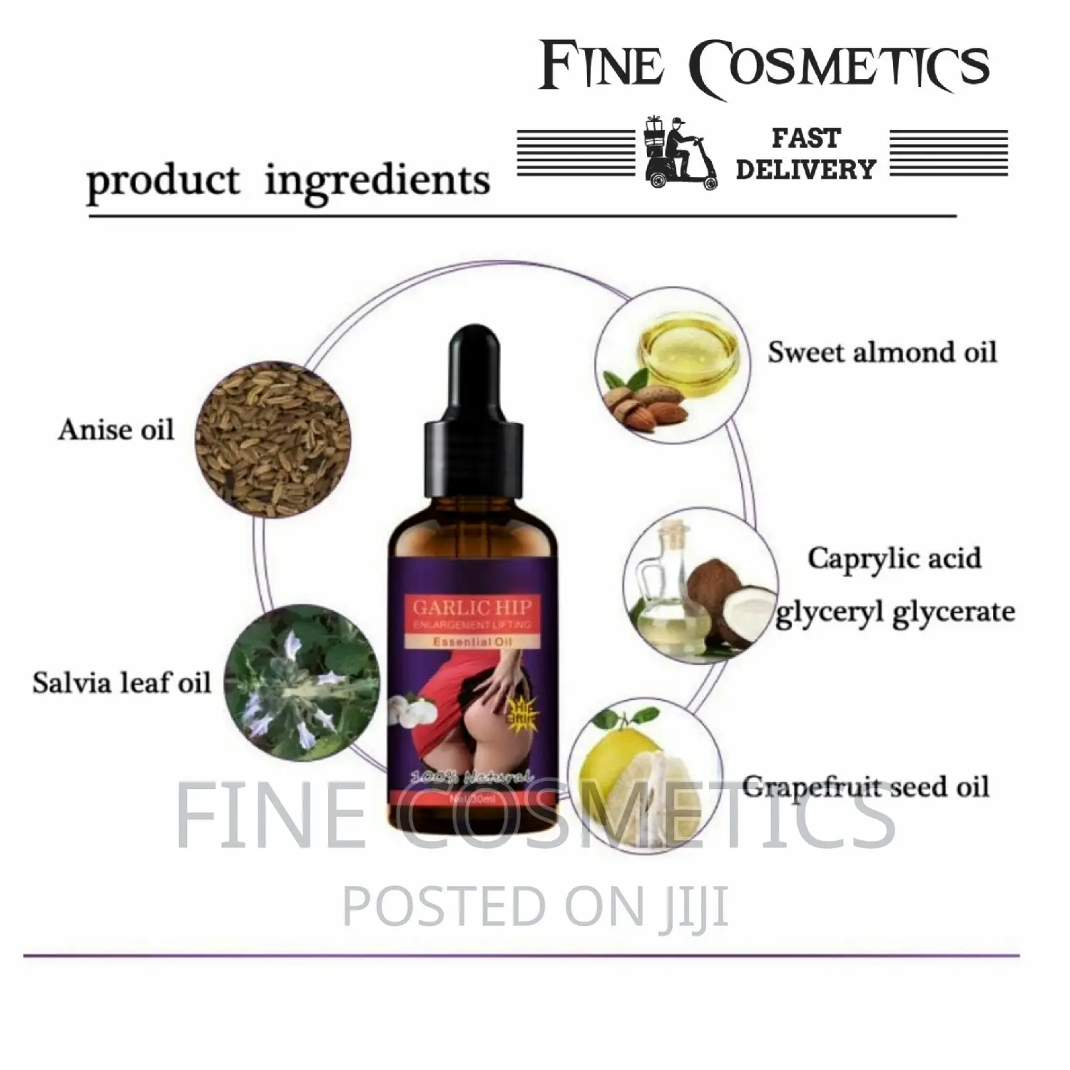 Garlic Hip Butt Enlargement Lifting Essential Oil Big Ass