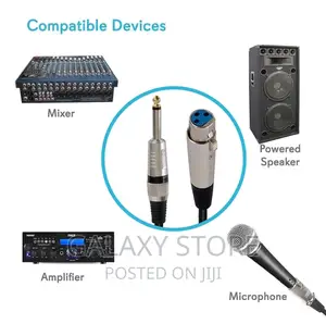 6.35mm Jack Male to XLR 3PIN Female Cord Wire for Microphone