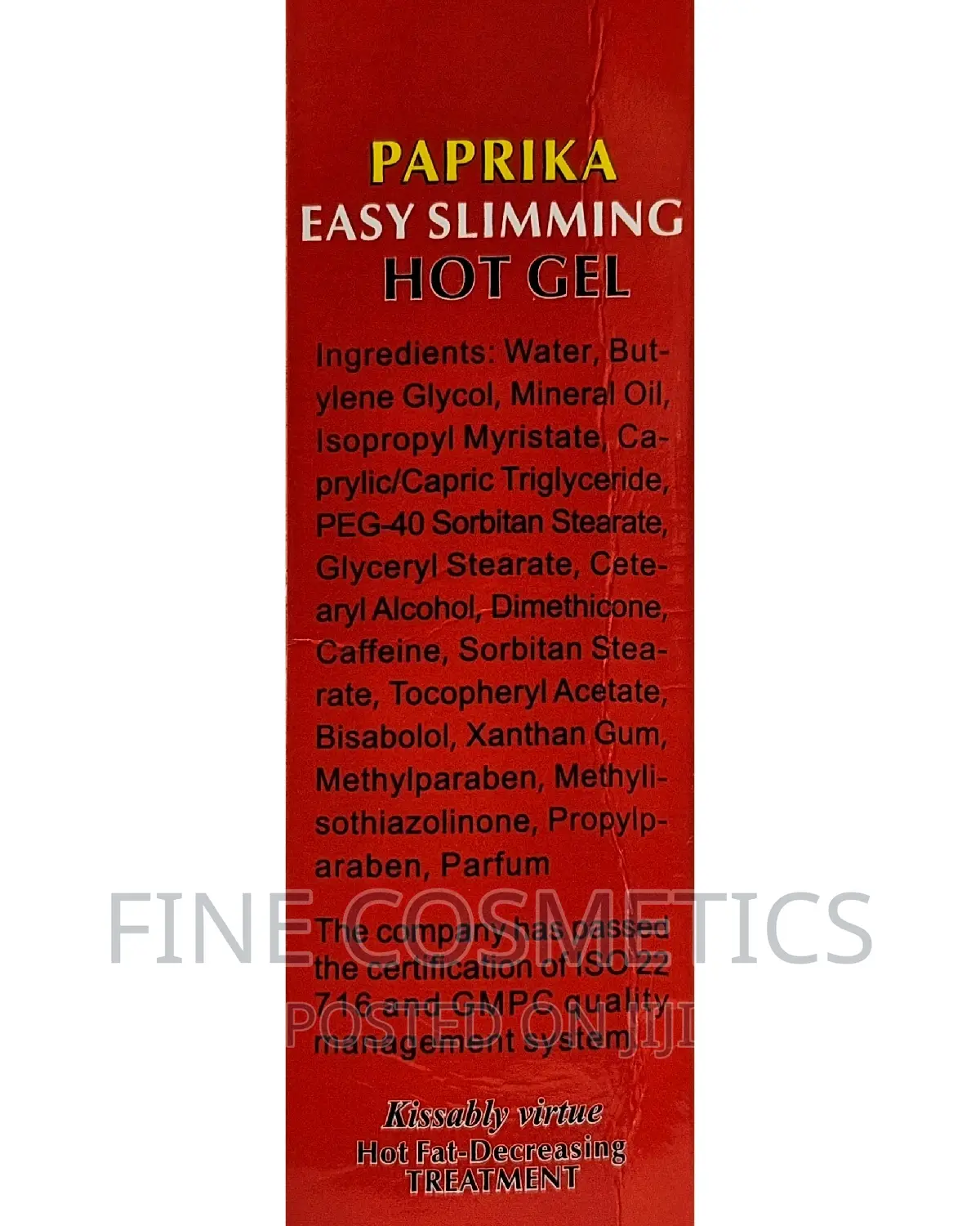 PAPRIKA Easy Slimming Hot Gel Weight Loss Safe Masage Cream