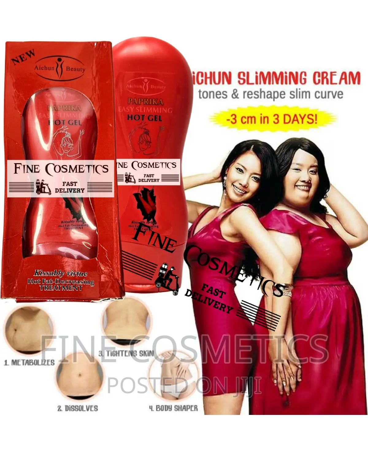 PAPRIKA Easy Slimming Hot Gel Weight Loss Safe Masage Cream