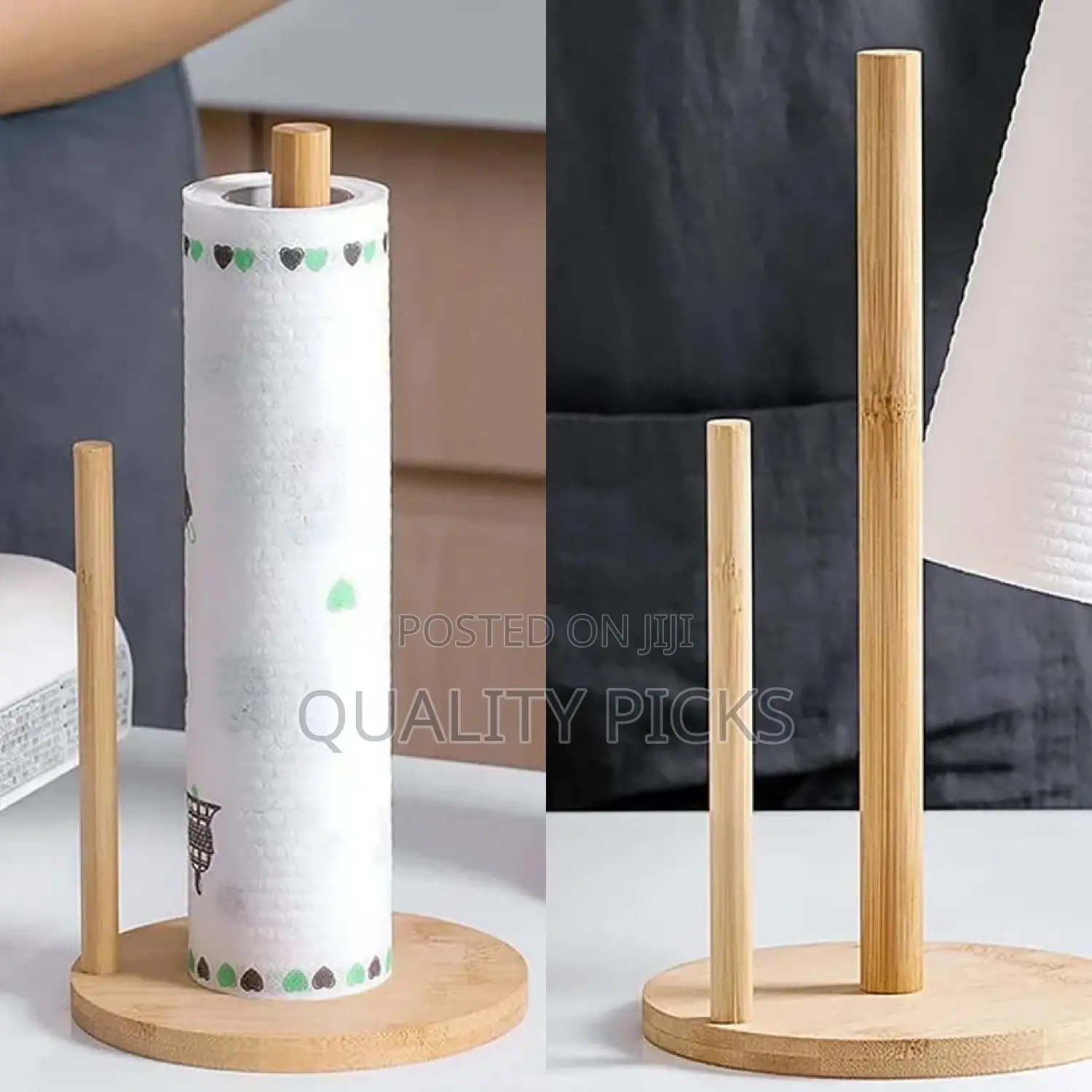 Portable Wooden Toilet Paper Holder