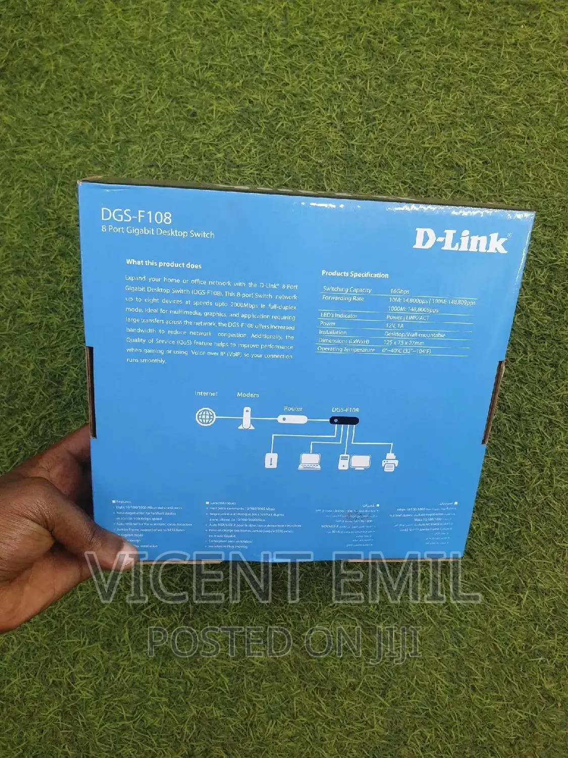D-Link 8ports Gigabit Desktop Switch DGS-F108