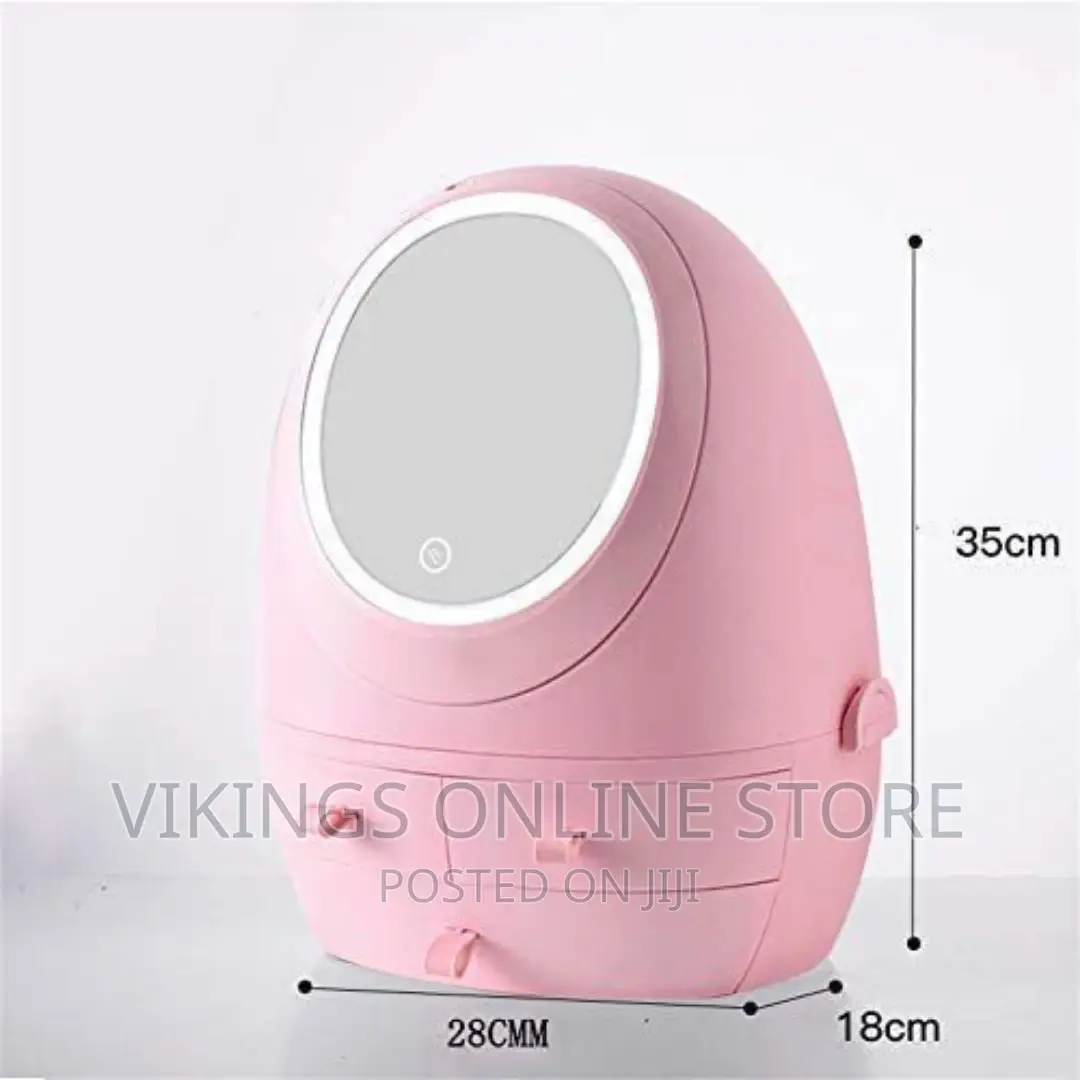 Egg Shape Makeup Organizer, 3 Drawers Cosmetic Storage Box