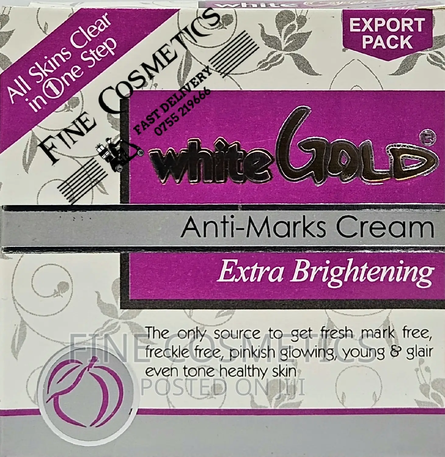 White Gold, Pimples And Blackspots Remover Brightening Cream