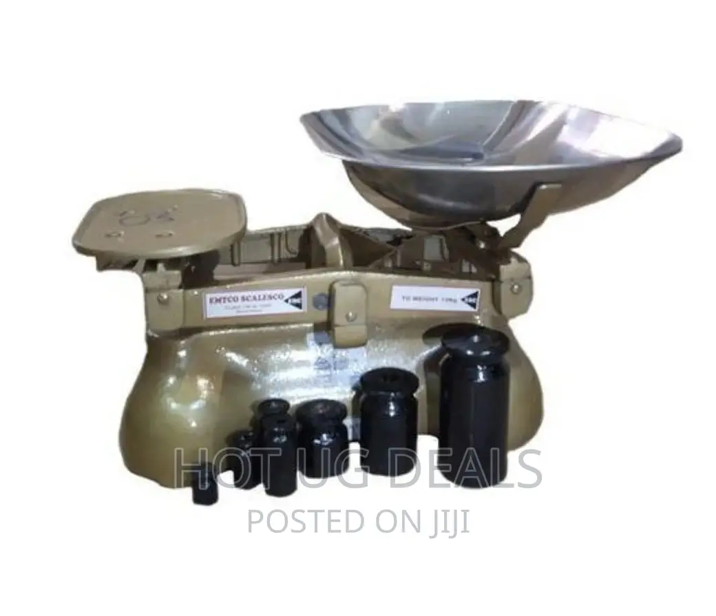 UNBS Certified Original Weighing Scale With 6 Stones - Gold