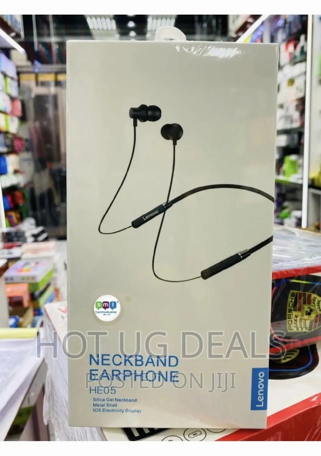 Lenovo HE05 Wireless Neckband Headphones - Grey