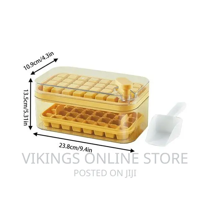 32/64grid Pressing Style Ice Mold Box Plastic Ice Cube Maker