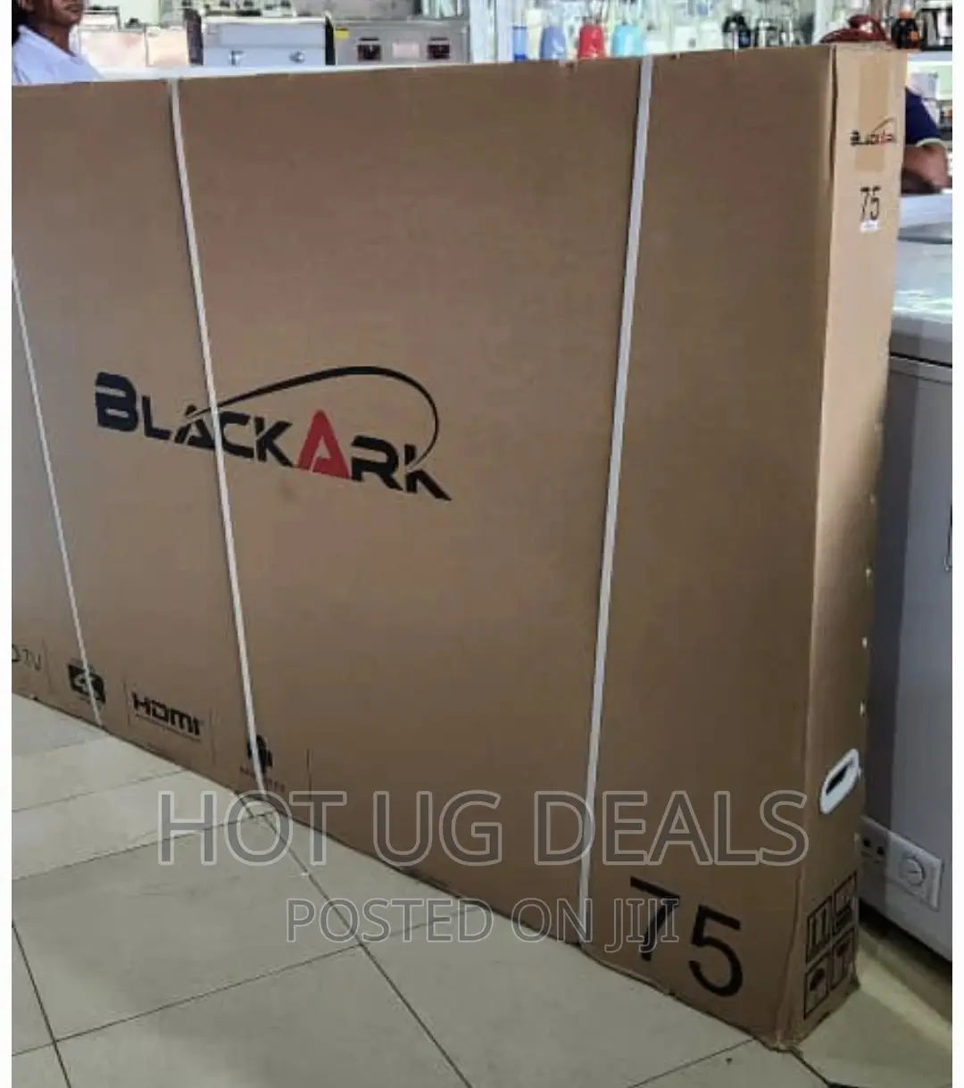 Black Ark 75 Inch UHD Smart Andriod LED FRAMLESS - Black