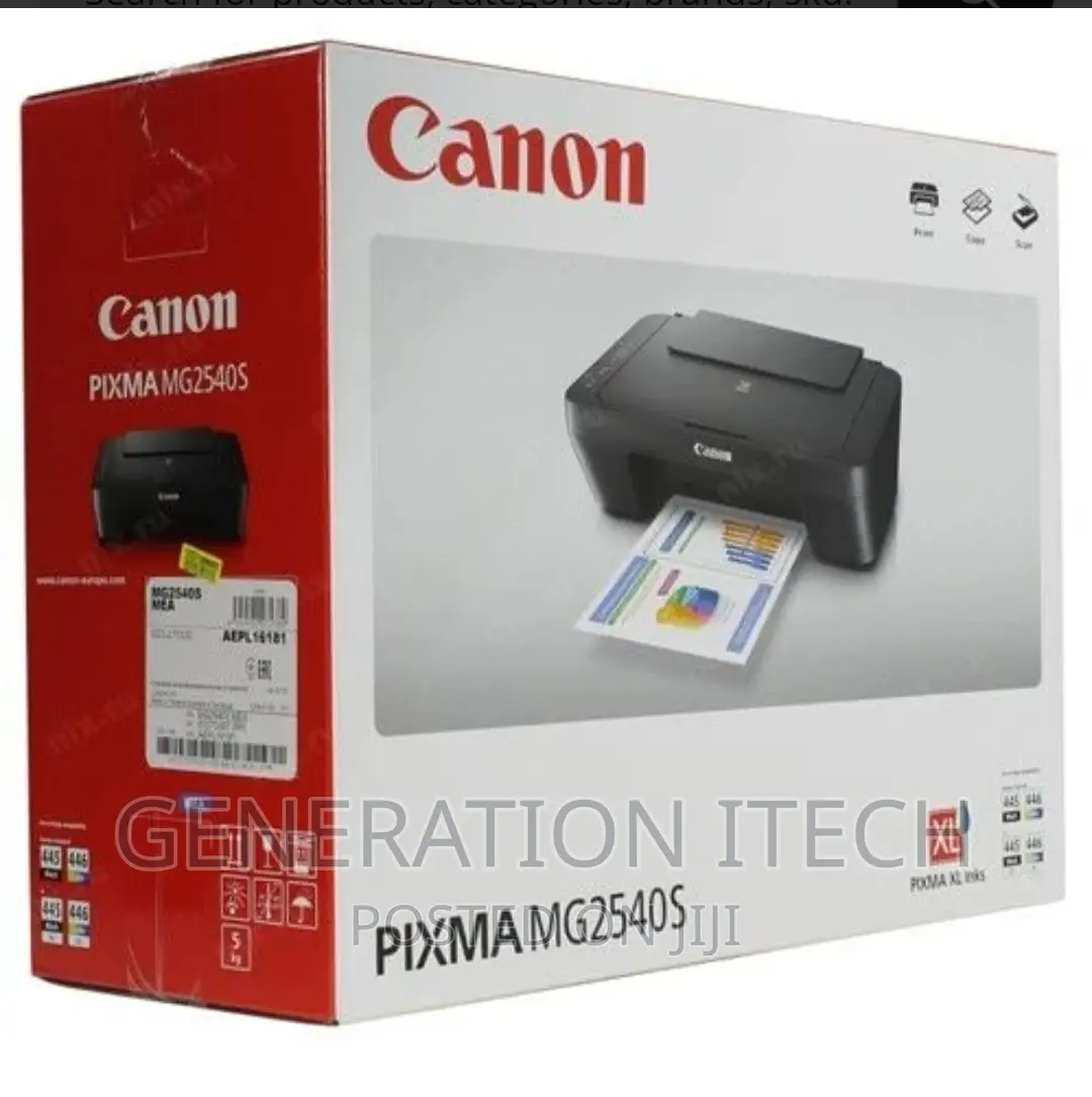 Canon Printer Mg2540s All-in-One Ink Jet, Print, Scan Copy