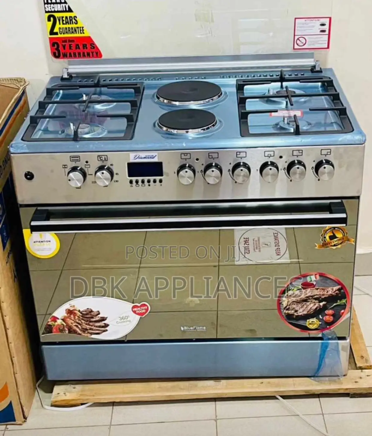 Blueflame 4gas 2electric Cookers (90*60)Cm