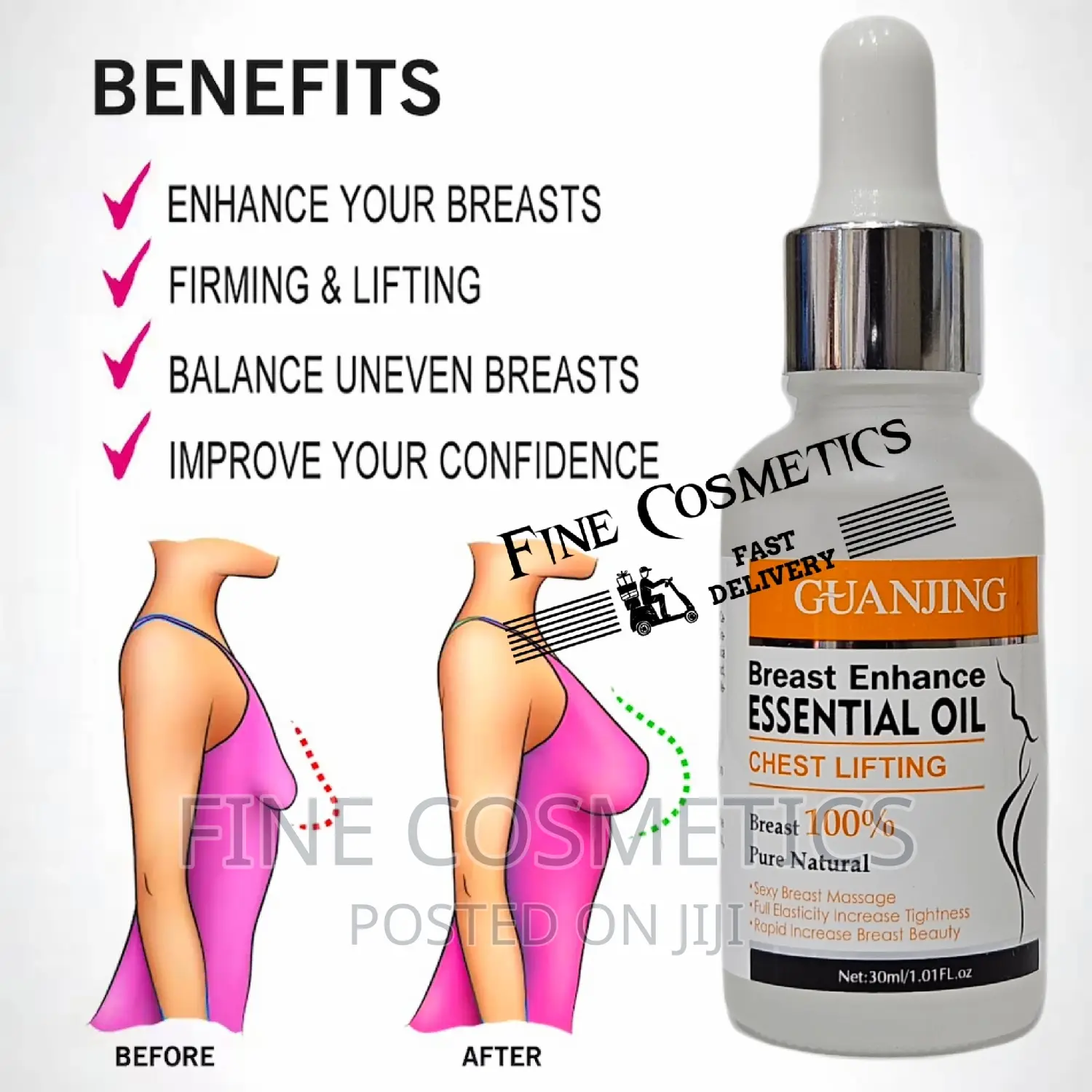 Breast/Chest Lifting +Firming Essential Oil Pure Natural Oil