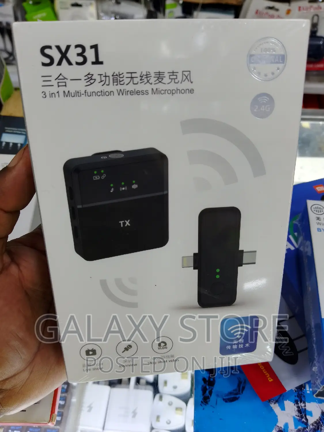 Sx31 3in1 Wireless Microphone for Camera Live Voice Recordng