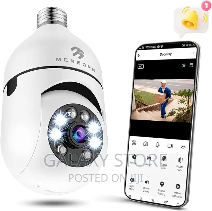Bulb Security Wireless Camera With Motion Detection Alarm