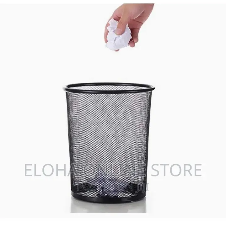 Large Metal Square Mesh Trash Can