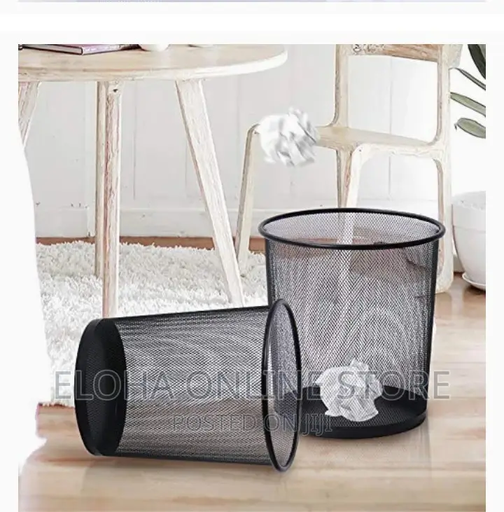 Large Metal Square Mesh Trash Can