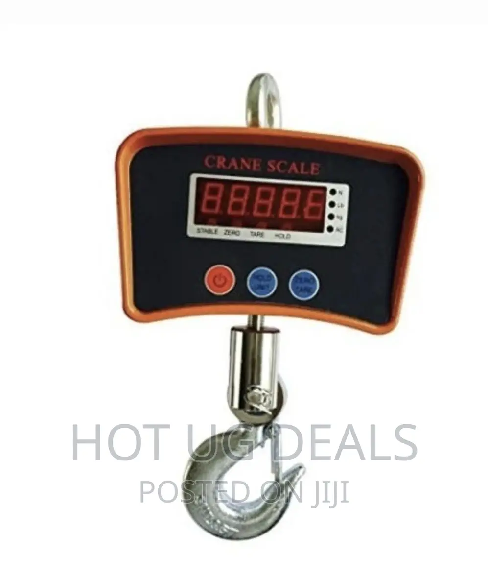 500KG Rechargeable Hanging Crane Weighing Scale - Black