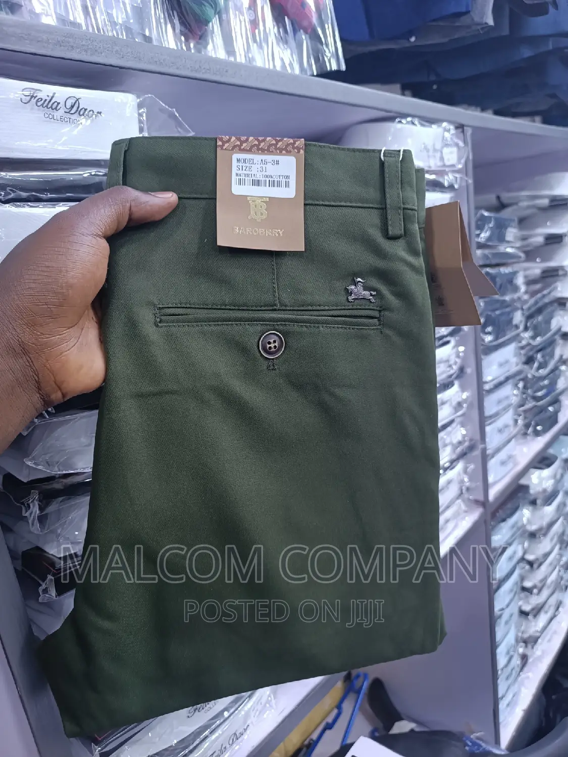 Men Soft Kaki Trousers/ Pants 30-38 Size