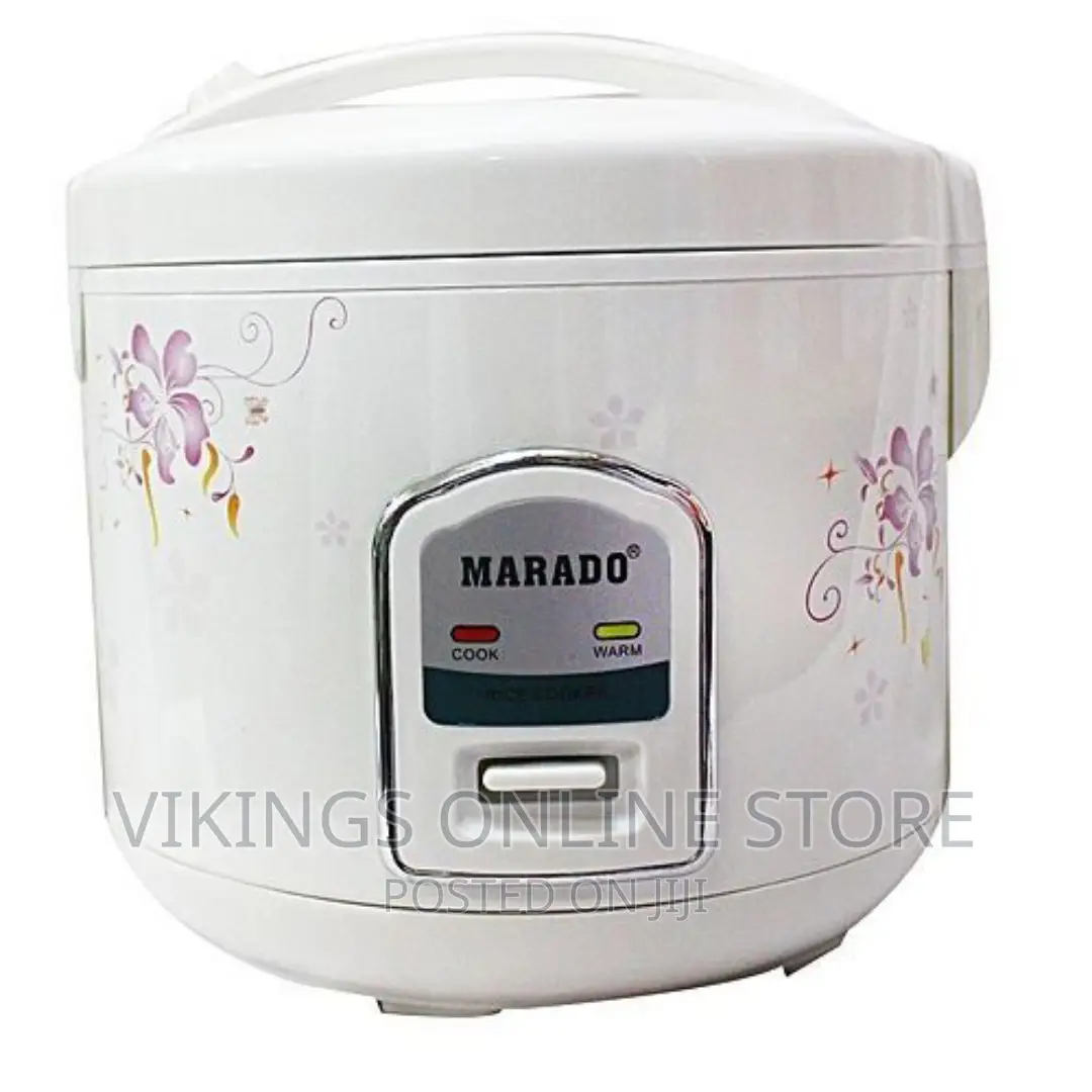 Marado Rice Cooker, 3 Litres - White, Pink