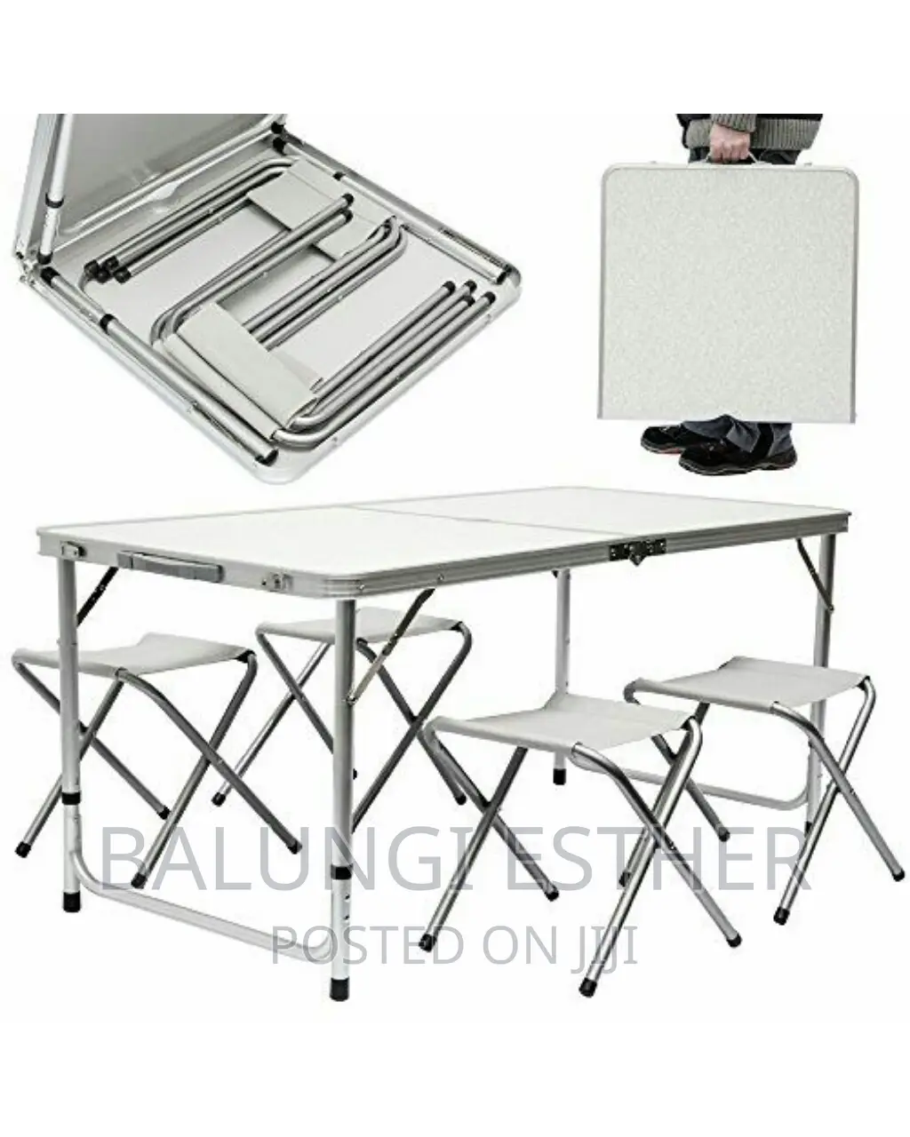 Foldable Camping Table With 4 Chairs