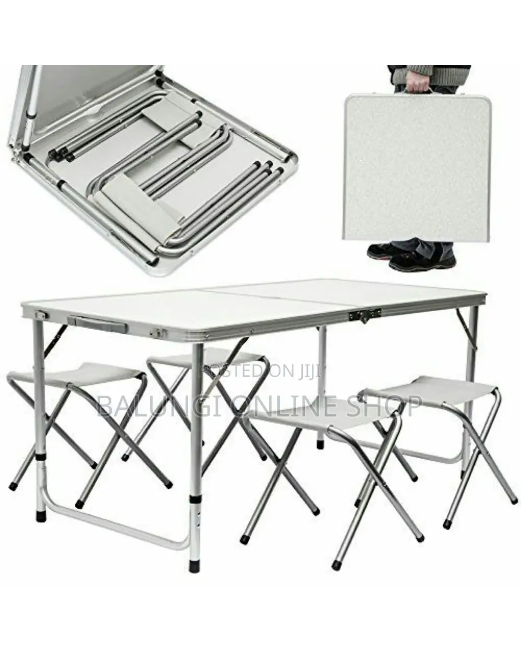 Foldable Camping Table With 4 Chairs