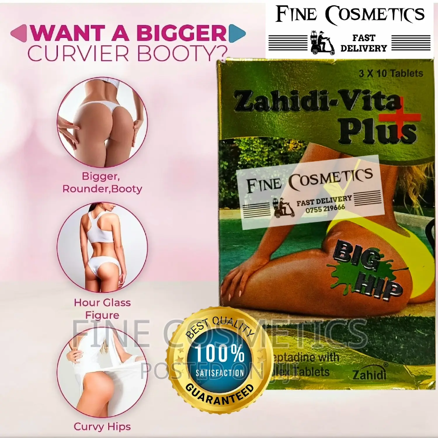 Zahidi Curvy Figure And Big Butt / Hip Enlargement 30tablets