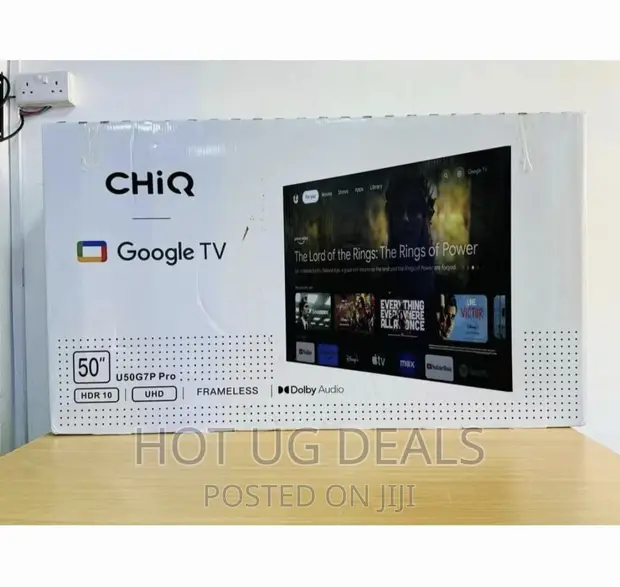 Chiq 50'' Inch 2025 Model Frameless Android Smart Tv - Black in
