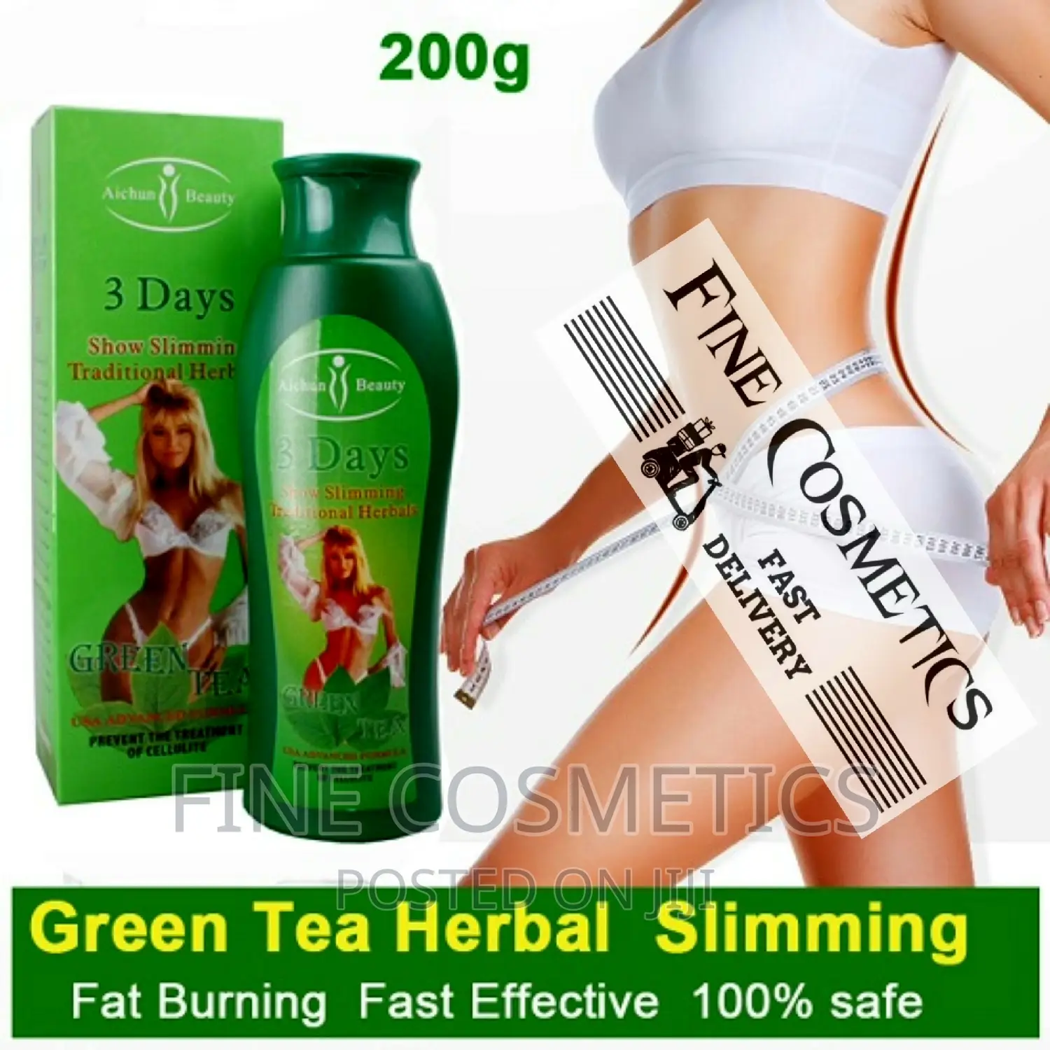 3days Green Tea Traditional Herbal Slimming Cellulite Cream