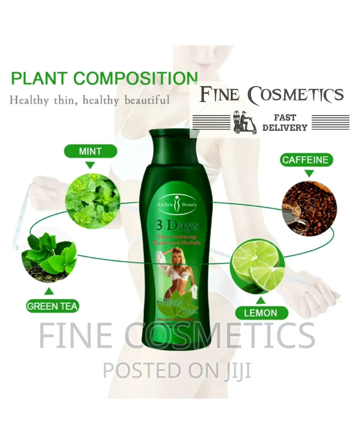 3days Green Tea Traditional Herbal Slimming Cellulite Cream