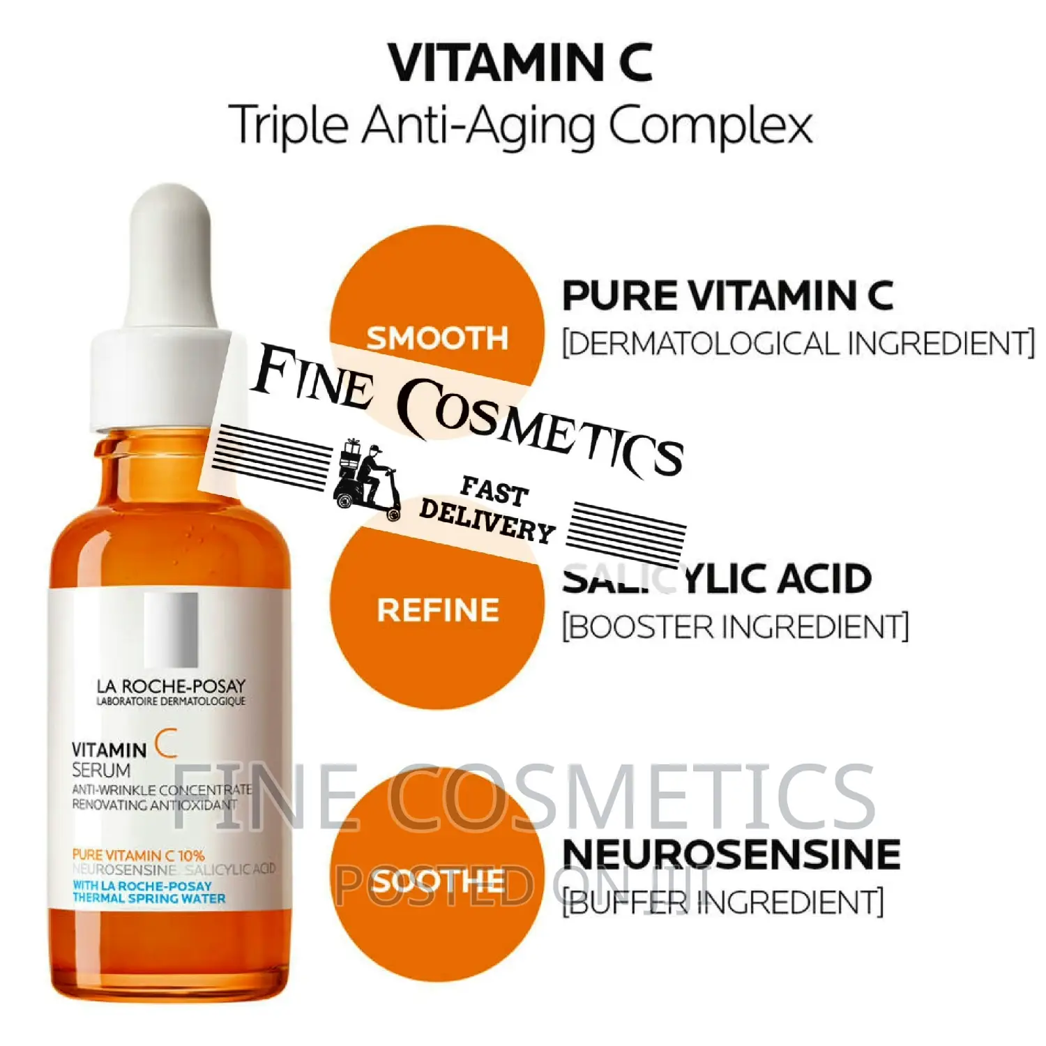 Original LAROCHE POSAY Pure Vitamin C Anti-Aging Serum