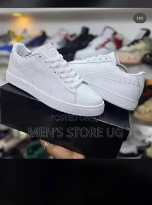 Mens White Classy Sneakers Adidas/Puma