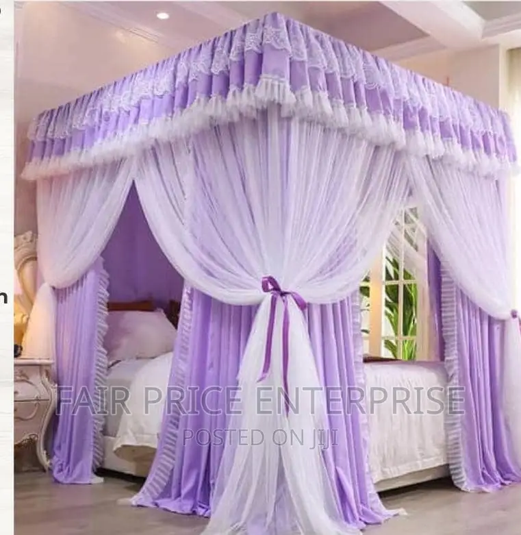 4 Stands Mosquito Net With Curtains Design 4*6