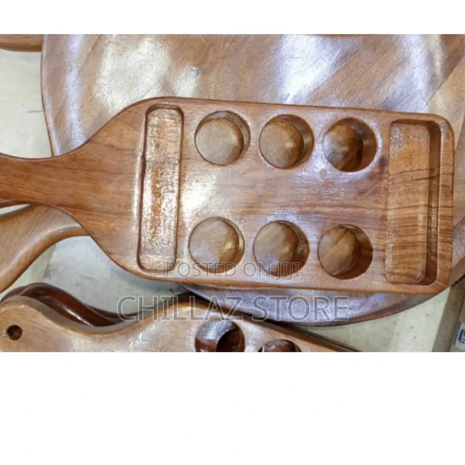 Portable Wooden Glass Holder.